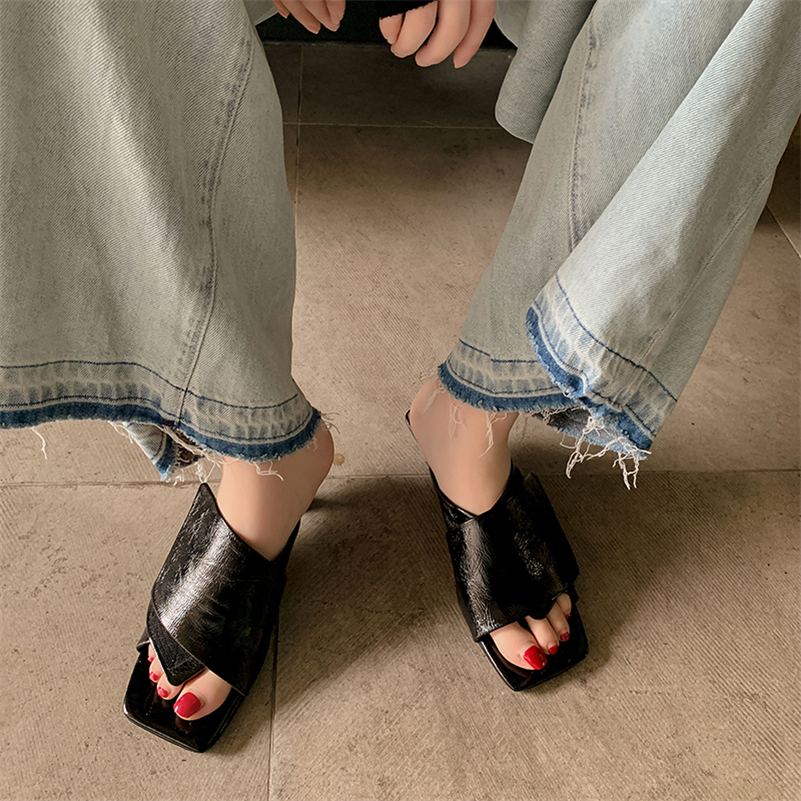 USS Shoes Nany Women's Medium Heel Leather Sandals - Luxuryurbanwear