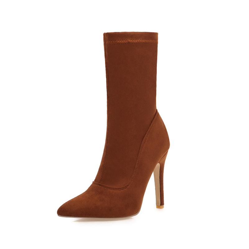 USS Shoes Nataly Women's Velvety Elastic Fall Boots - Luxuryurbanwear