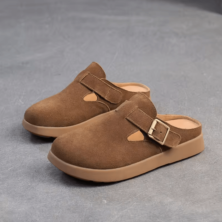 USS Shoes Nela Women's Leather Soft Sole Flat Slippers