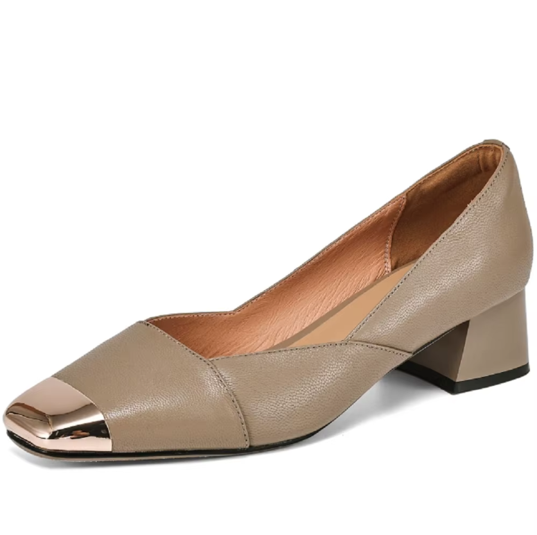 USS Shoes Nicol Women's Leather Metal Decoration Pumps - Luxuryurbanwear
