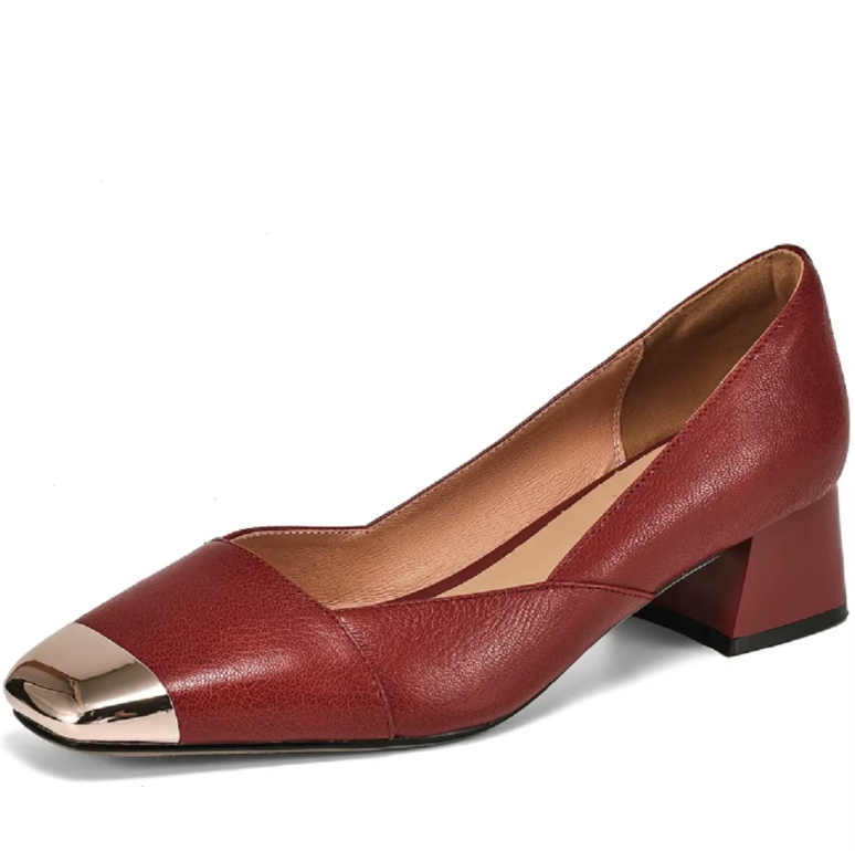 USS Shoes Nicol Women's Leather Metal Decoration Pumps - Luxuryurbanwear