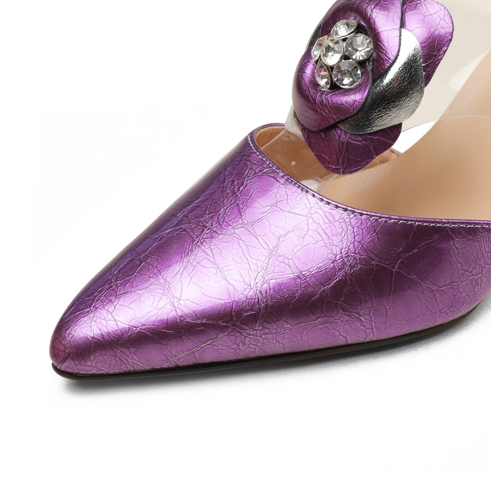 USS Shoes Nidia Women's Flower Leather Mules - Luxuryurbanwear