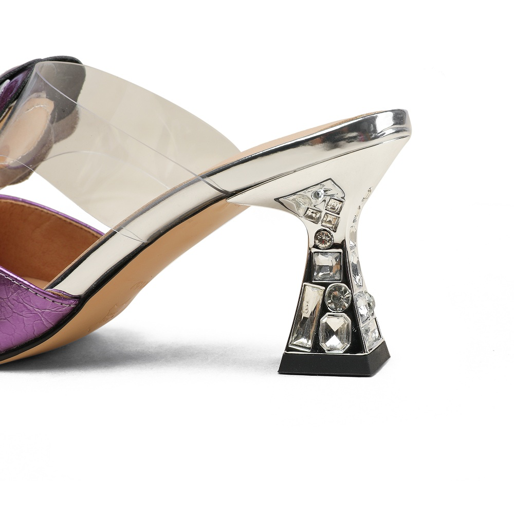 USS Shoes Nidia Women's Flower Leather Mules - Luxuryurbanwear
