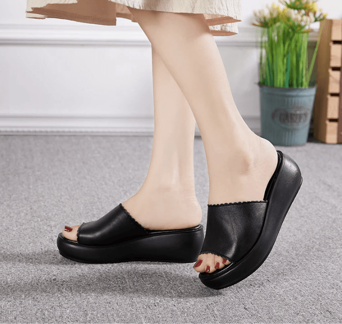 USS Shoes Nidia Women's Platform Wedges Soft Slippers