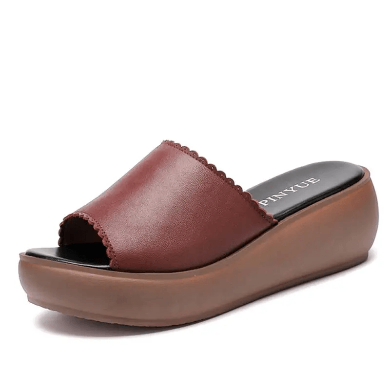 USS Shoes Nidia Women's Platform Wedges Soft Slippers