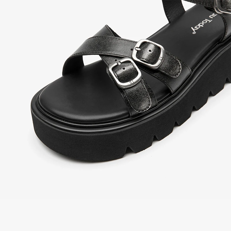 USS Shoes Nina Women's Comfortable Platform Leather Sandals - Luxuryurbanwear
