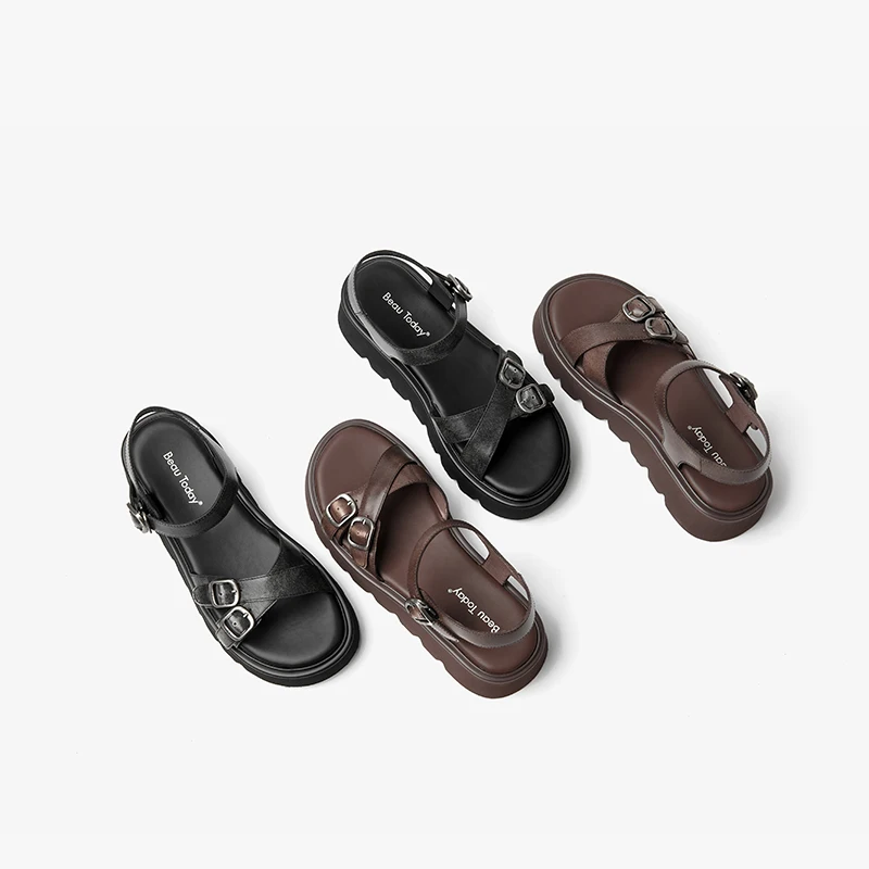 USS Shoes Nina Women's Comfortable Platform Leather Sandals - Luxuryurbanwear