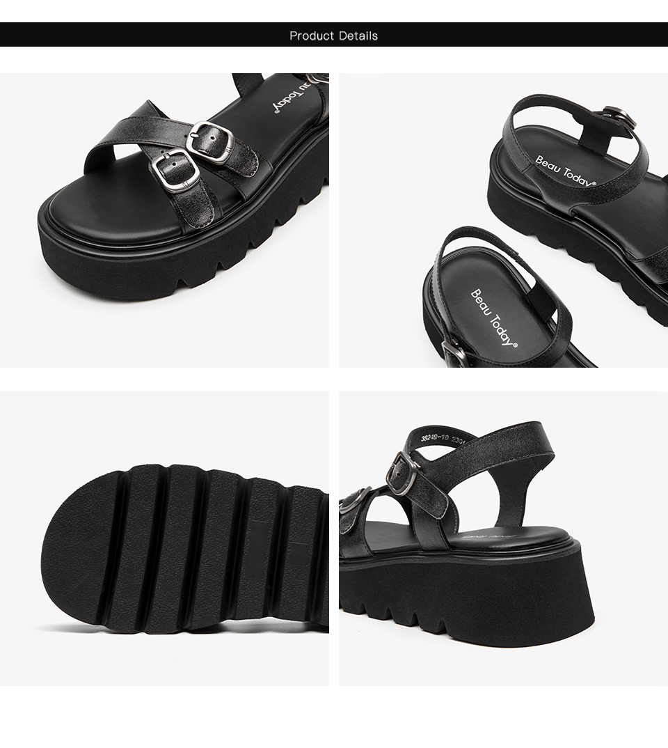 USS Shoes Nina Women's Comfortable Platform Leather Sandals - Luxuryurbanwear