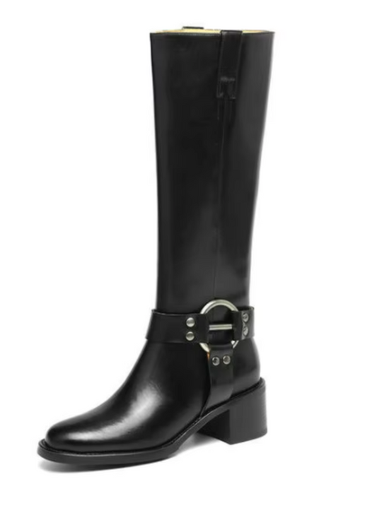 USS Shoes Olei Women's Knee-High Round Toe Western Boots - Luxuryurbanwear