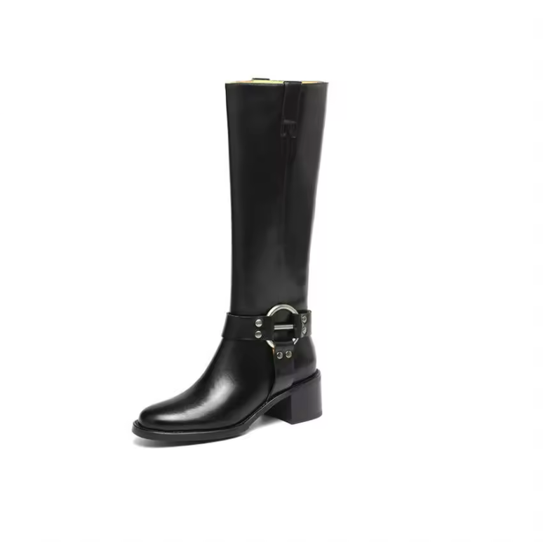 USS Shoes Olei Women's Knee-High Round Toe Western Boots - Luxuryurbanwear