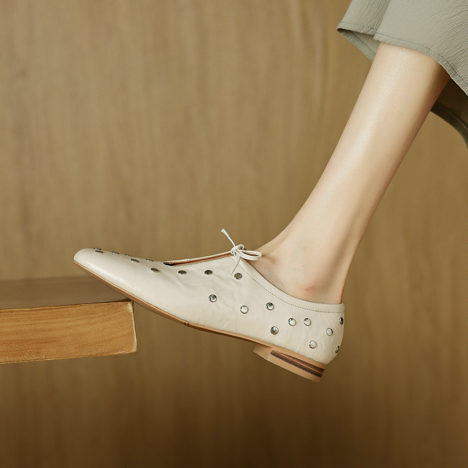 USS Shoes Olga Women's Casual Rivets Heels Flats - Luxuryurbanwear