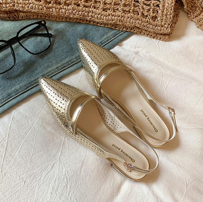 USS Shoes Olga Women's Hollow Leather Sandals - Luxuryurbanwear