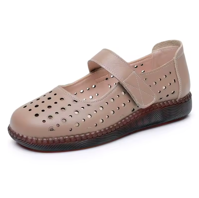 USS Shoes Olga Women's Leather Hook & Loop Sandals - Luxuryurbanwear
