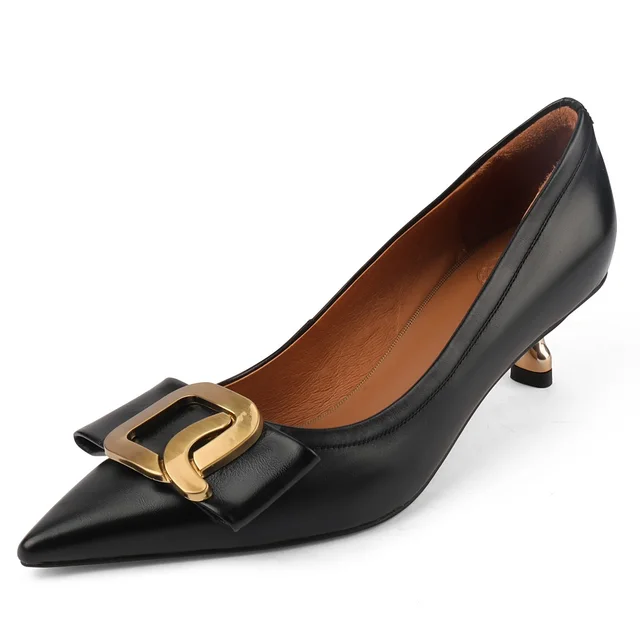 USS Shoes Olga Women's Leather Pointed Toe Pumps - Luxuryurbanwear