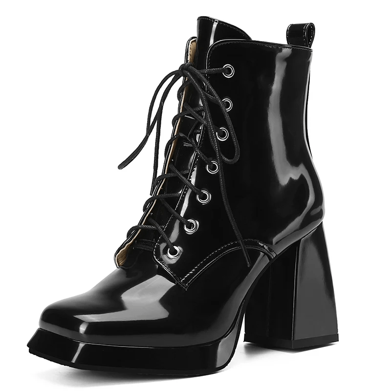 USS Shoes Ophelia Women's High Heels Lace Up Dress Boots