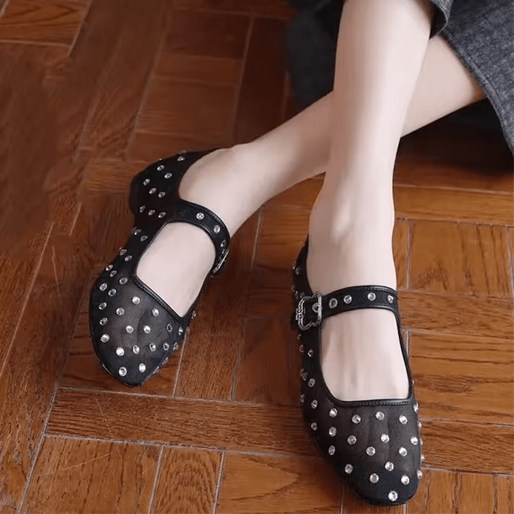 USS Shoes Oralia Women's Rhinestone Ballet Flats
