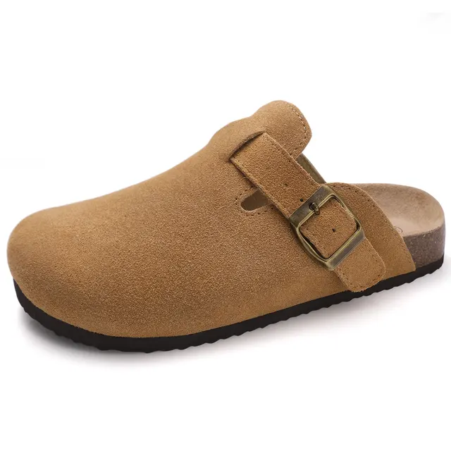 USS Shoes Oriana Women's Classic Suede Cork Clogs - Luxuryurbanwear