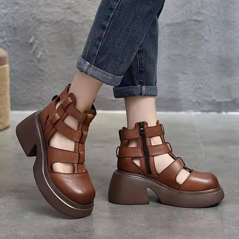 USS Shoes Oriana Women's Gladiator Zipper Platform Sandals