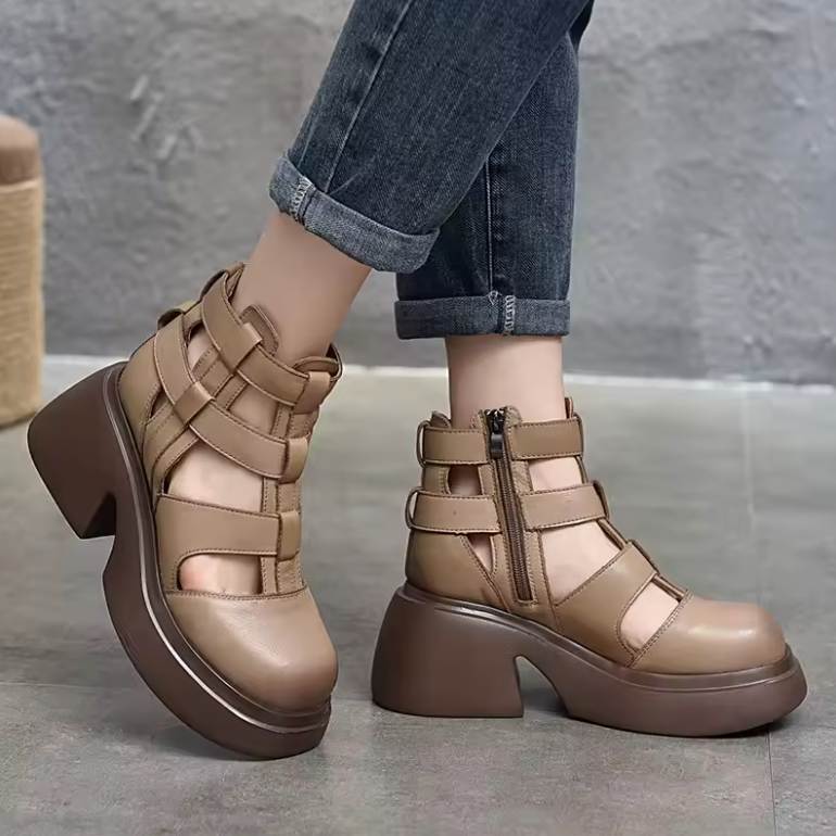 USS Shoes Oriana Women's Gladiator Zipper Platform Sandals