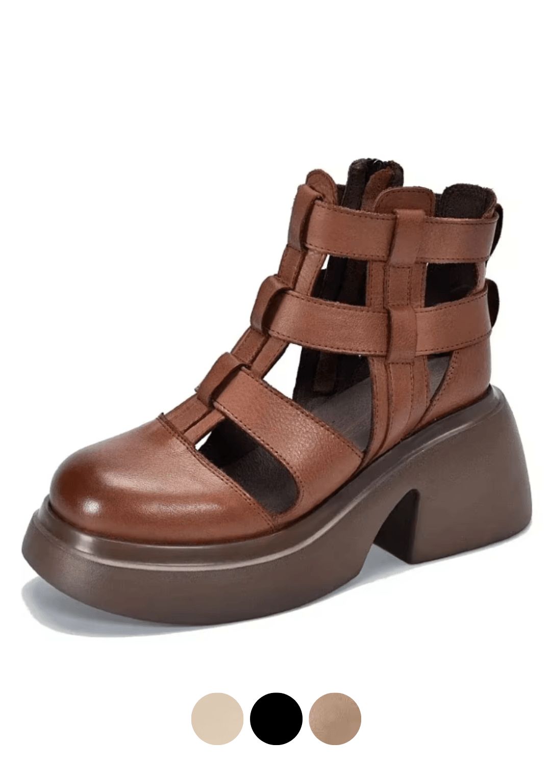 USS Shoes Oriana Women's Gladiator Zipper Platform Sandals