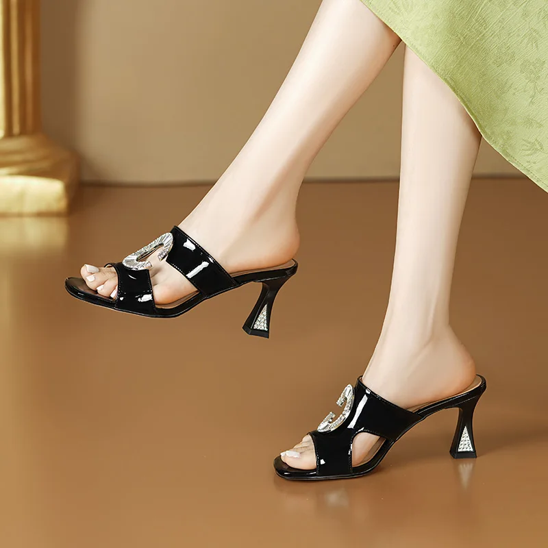 USS Shoes Oriana Women's Leather Square Toe Sandals - Luxuryurbanwear