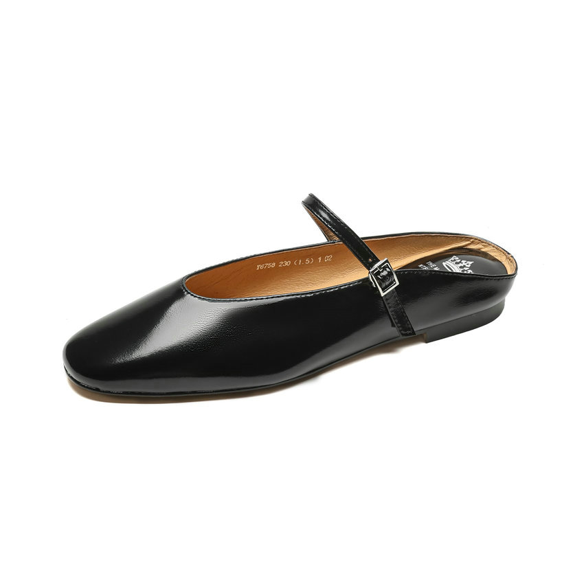 USS Shoes Oriana Women's Leather Summer Flat Mules - Luxuryurbanwear