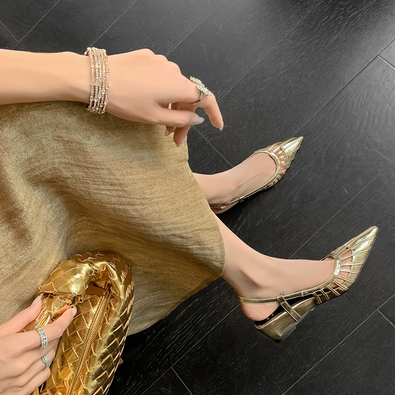 USS Shoes Oriana Women's Weaving Pointed Toe Sandals - Luxuryurbanwear