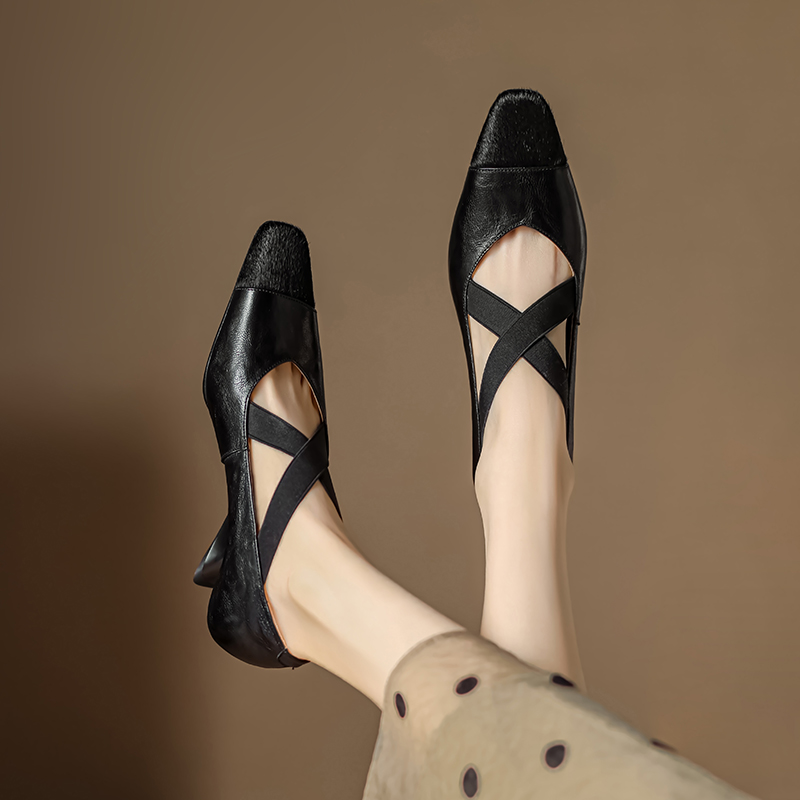 USS Shoes Ornela Women's Square Toe Shallow Pumps - Luxuryurbanwear
