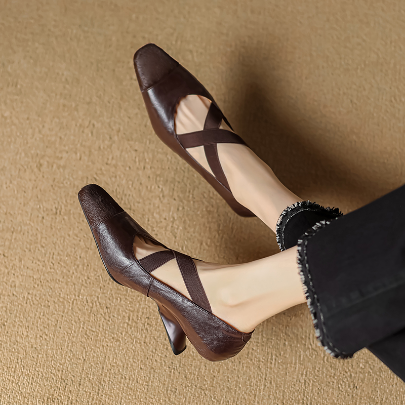 USS Shoes Ornela Women's Square Toe Shallow Pumps - Luxuryurbanwear