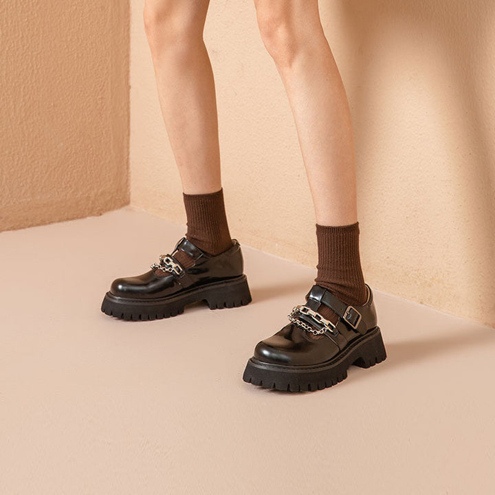 USS Shoes Oz Women's Leather Platform Shoes - Luxuryurbanwear