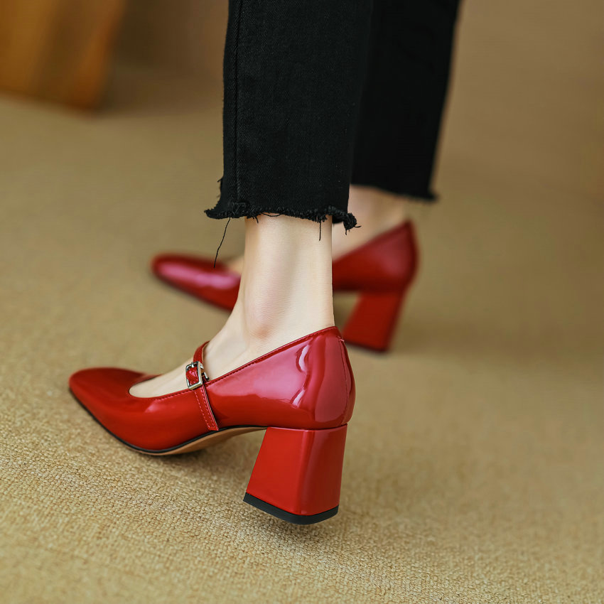 USS Shoes Paquita Women's Square Toe Pumps - Luxuryurbanwear
