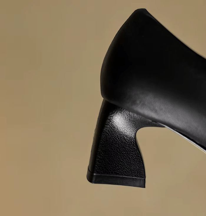 USS Shoes Paty Women's Leather Square Toe Sculpted Heel Pumps