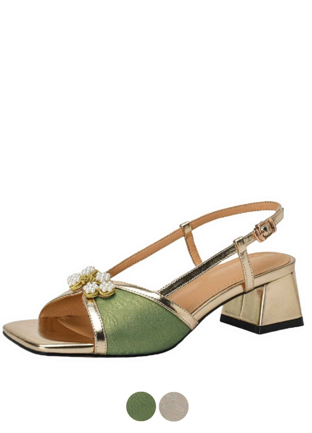 USS Shoes Peniche Women's Square Heel Leather Luxury Sandals