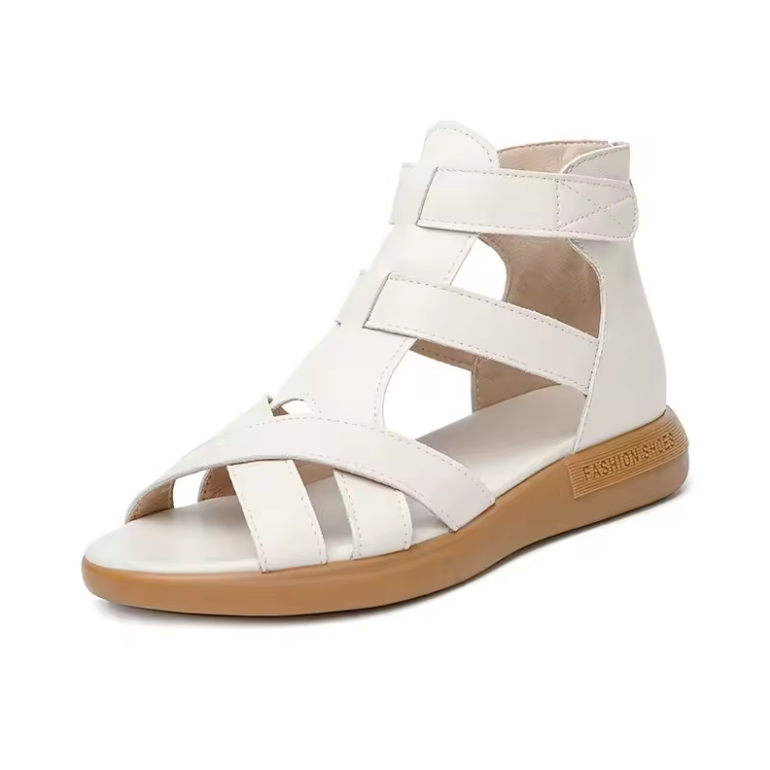 USS Shoes Perla Women's Open-Toe Leather Flat Sandals - Luxuryurbanwear