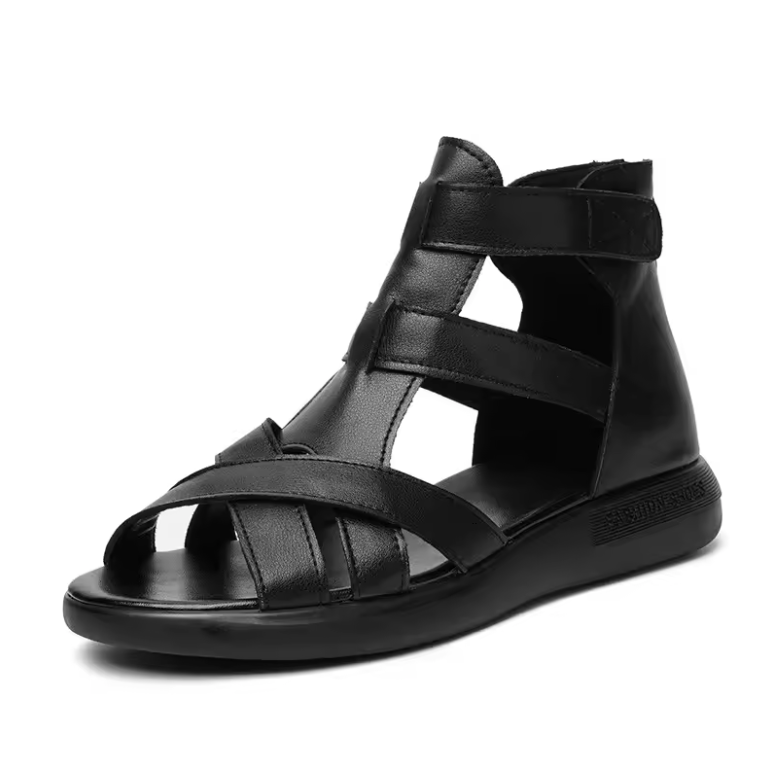 USS Shoes Perla Women's Open-Toe Leather Flat Sandals - Luxuryurbanwear