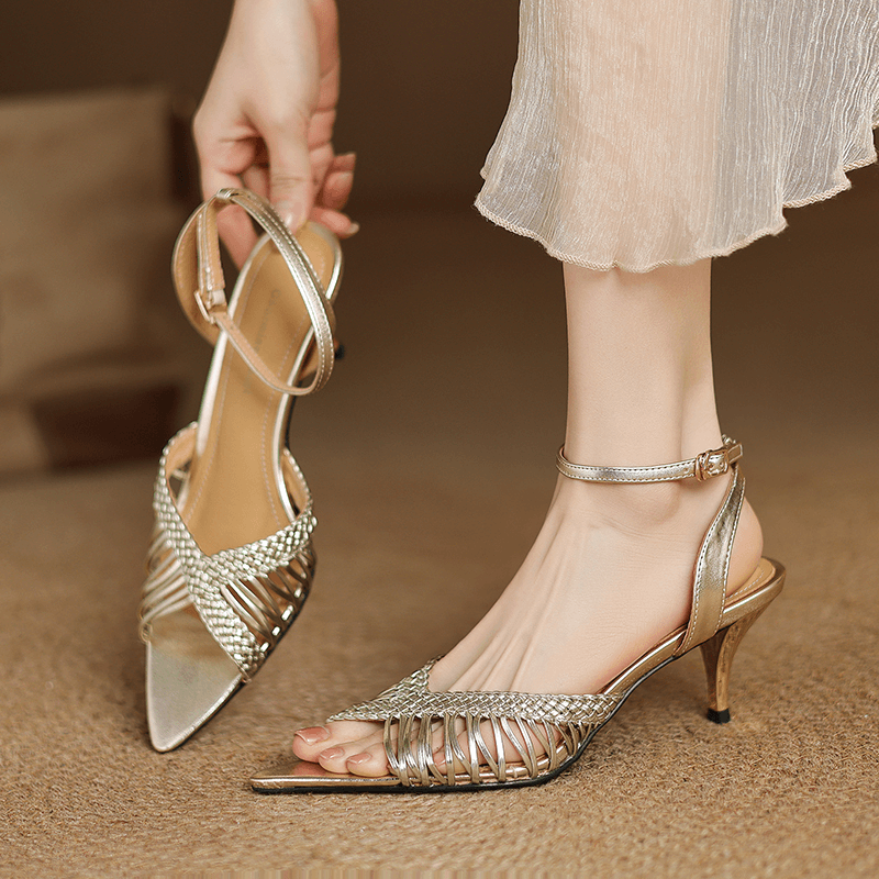 USS Shoes Polonia Women's High Heel Weaving Sandals