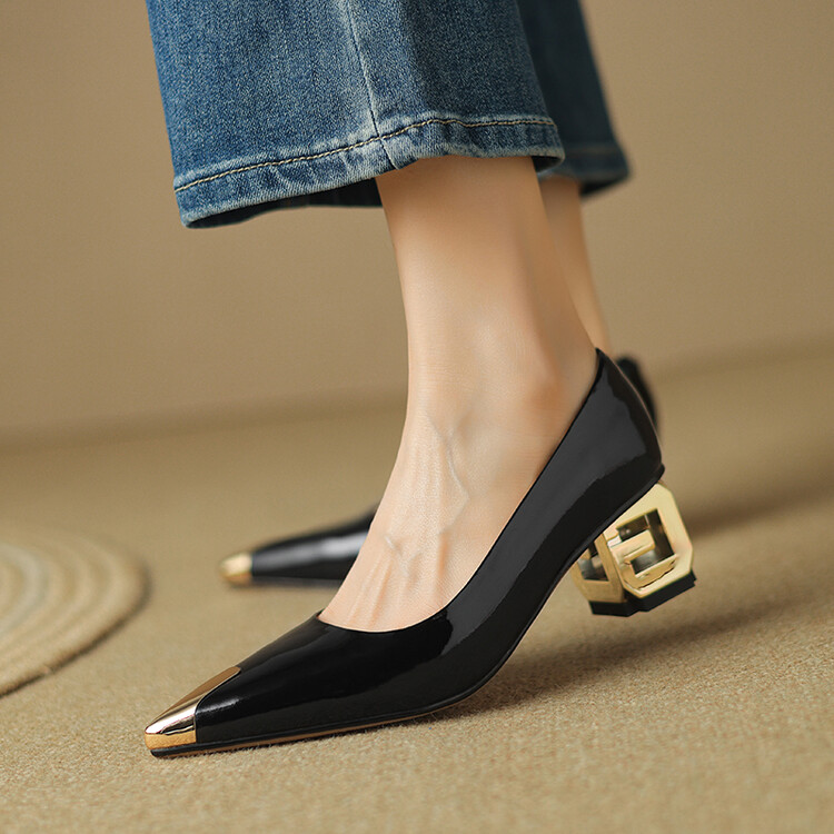 USS Shoes Rafaela Women's Classic Dress Sculpted Heel Pumps - Luxuryurbanwear