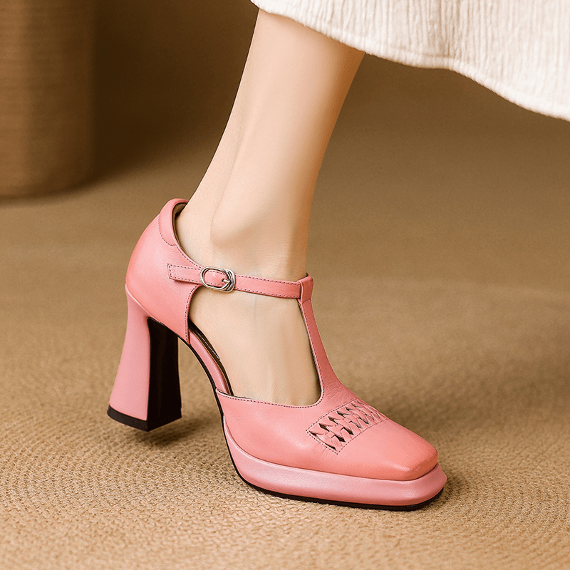 USS Shoes Rafaela Women's Leather Platform Sandals