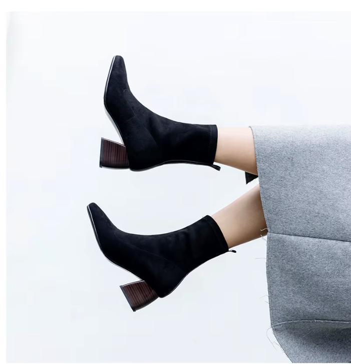 USS Shoes Raibel Women's Velvet Stretch Boots - Luxuryurbanwear