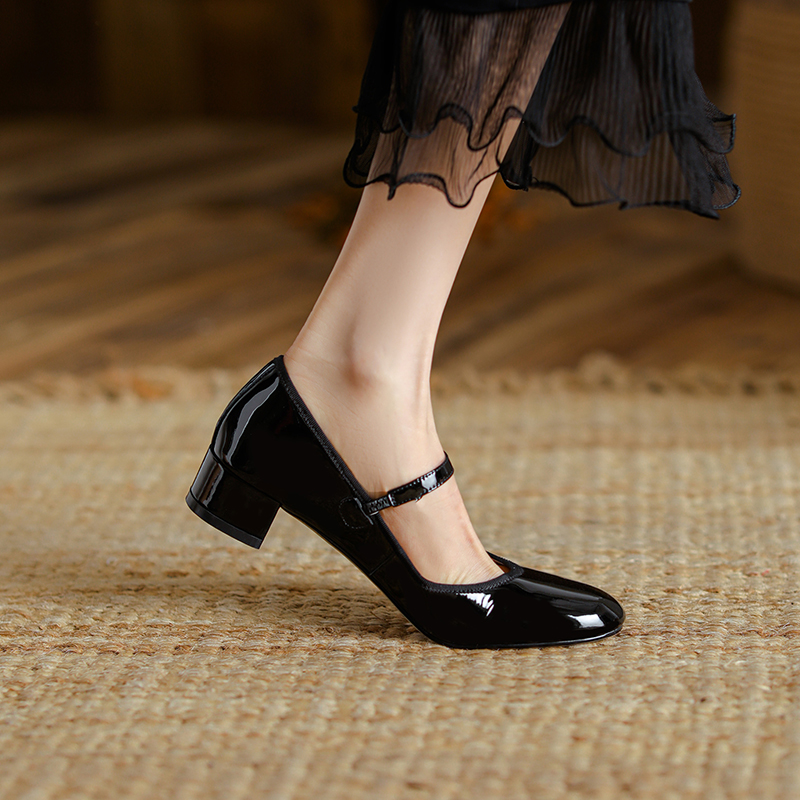 USS Shoes Raimel Women's Patent Leather Low Heel Pumps - Luxuryurbanwear