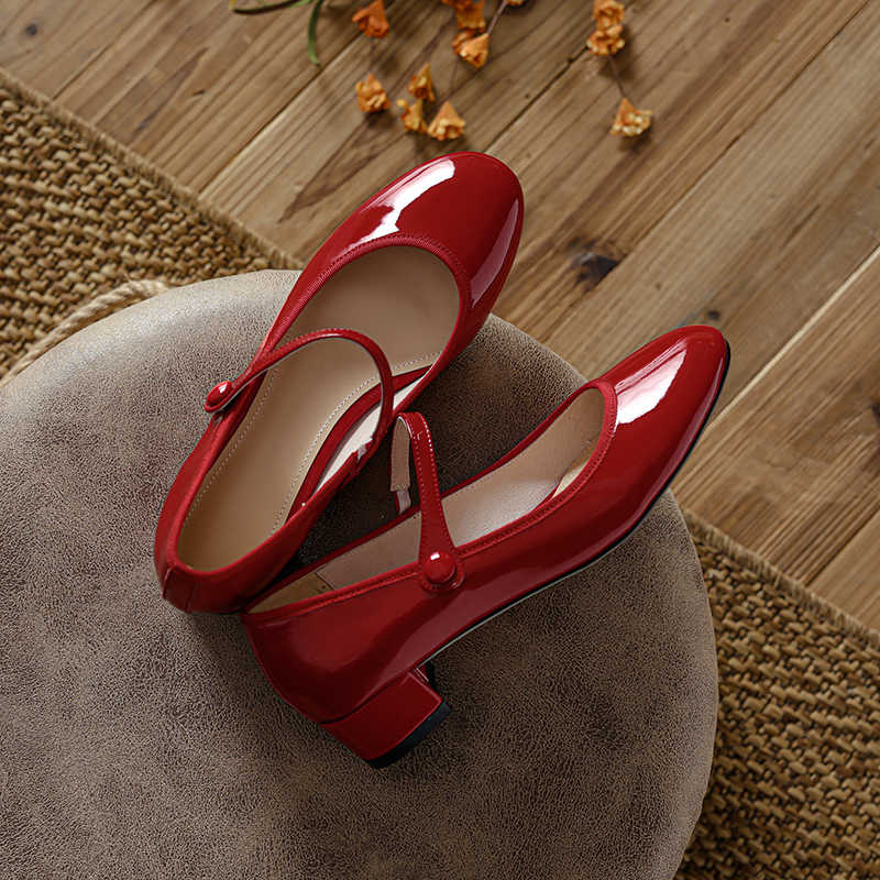USS Shoes Raimel Women's Patent Leather Low Heel Pumps - Luxuryurbanwear