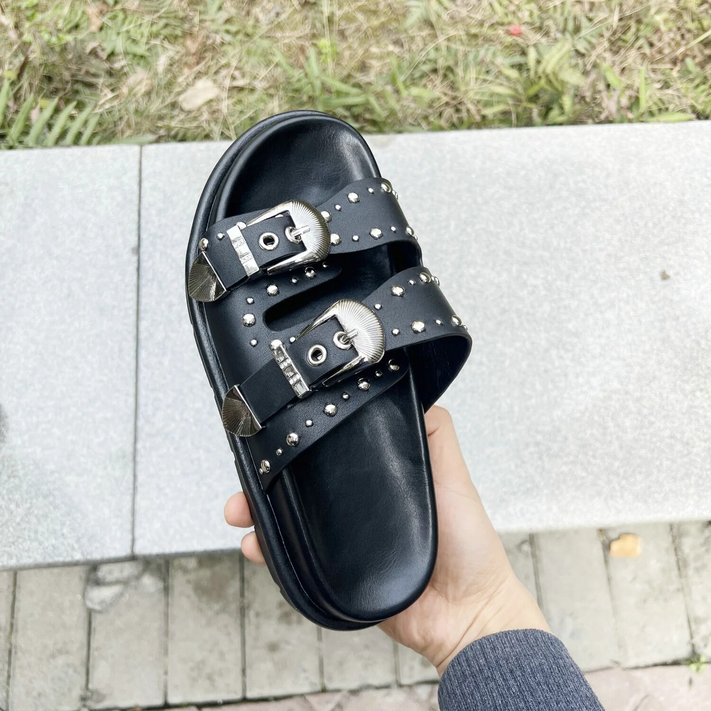 USS Shoes Ramel Women's Casual Rivet Slippers - Luxuryurbanwear