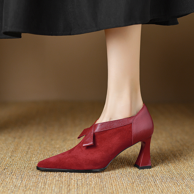 USS Shoes Ramira Women's Leather Suede Pumps - Luxuryurbanwear