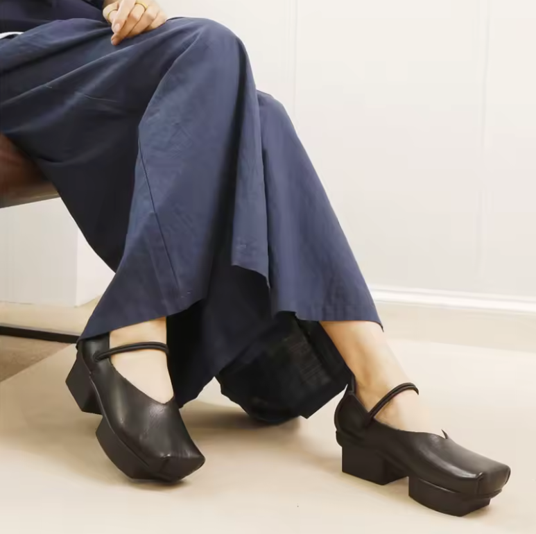 USS Shoes Ramira Women's Versatile Genuine Leather Middle Heel Pumps - Luxuryurbanwear