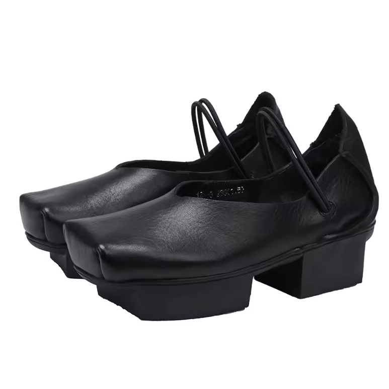 USS Shoes Ramira Women's Versatile Genuine Leather Middle Heel Pumps - Luxuryurbanwear