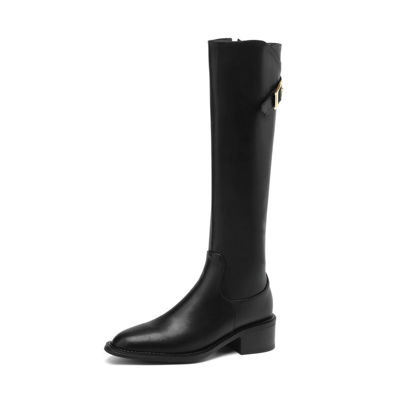 USS Shoes Ramona Women's Square Heel Knee High Boots - Luxuryurbanwear