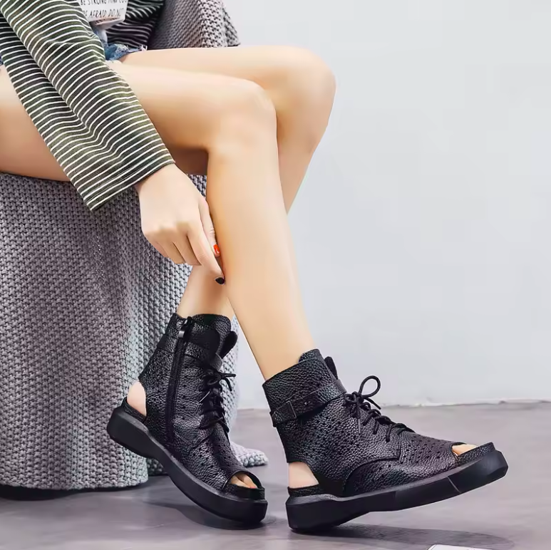 USS Shoes Rebeca Women's Open Toe Gladiator Flats Sandals - Luxuryurbanwear