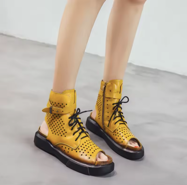 USS Shoes Rebeca Women's Open Toe Gladiator Flats Sandals - Luxuryurbanwear