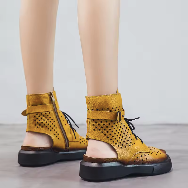 USS Shoes Rebeca Women's Open Toe Gladiator Flats Sandals - Luxuryurbanwear