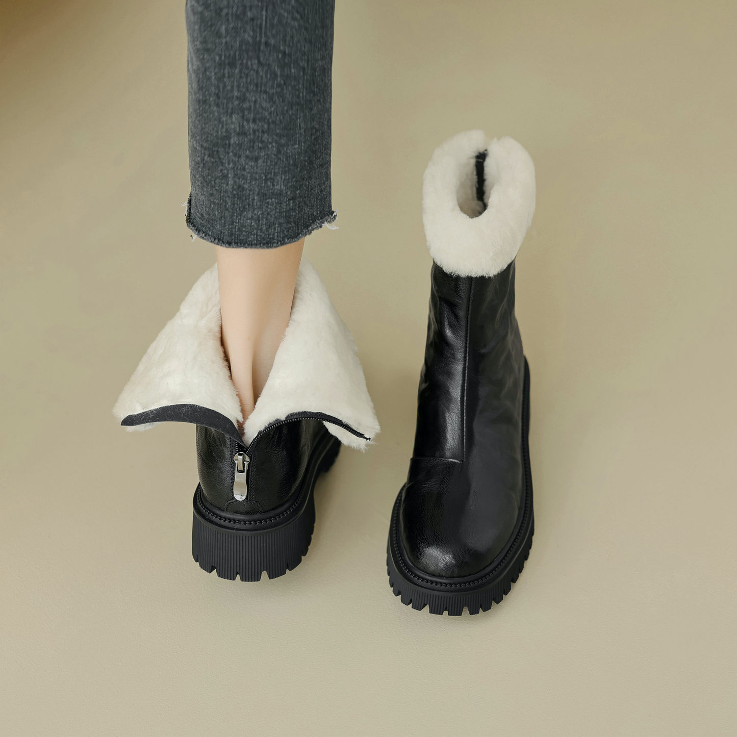 LUW Shoes Reina Women's Platform Winter Ankle Boots